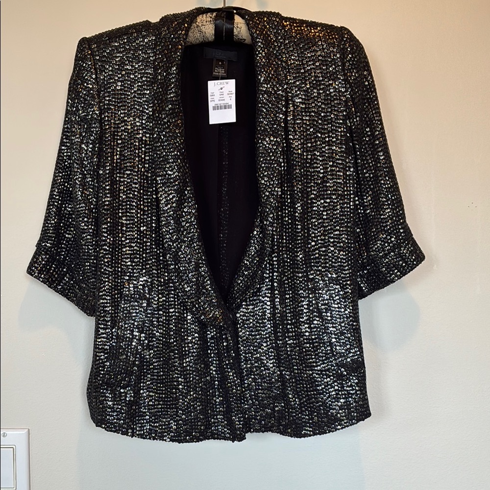 Elegant Black Sequin Jacket